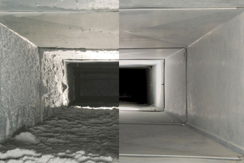 air duct cleaning before and after