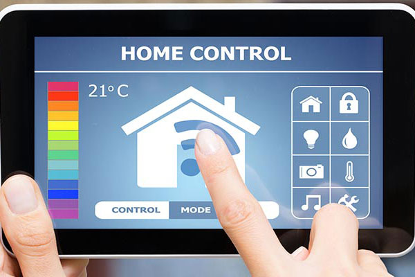 smart thermostat on iPad