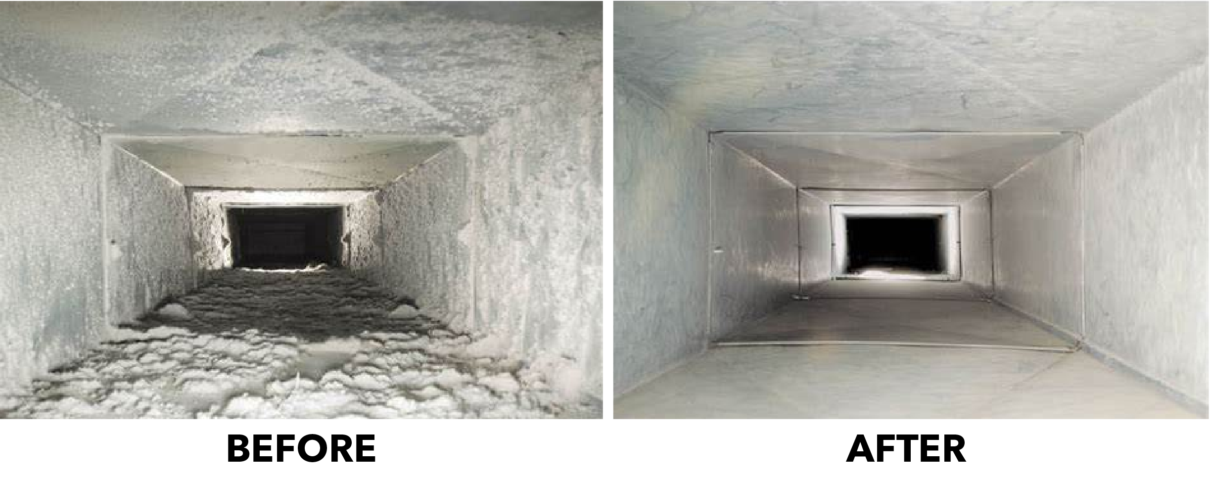Air Ducts Before and After Cleaning