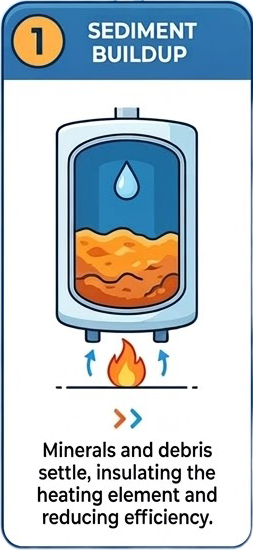 Illustration of Sediment Buildup