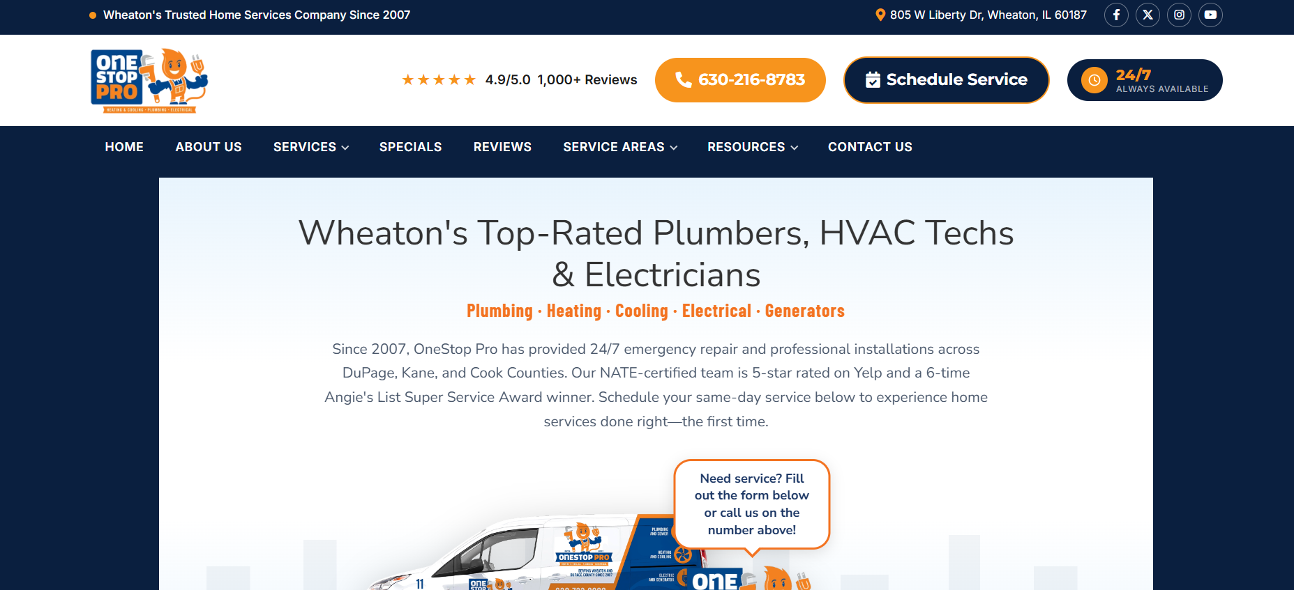 OneStop Pro Plumbing, Heating, Cooling & Electric